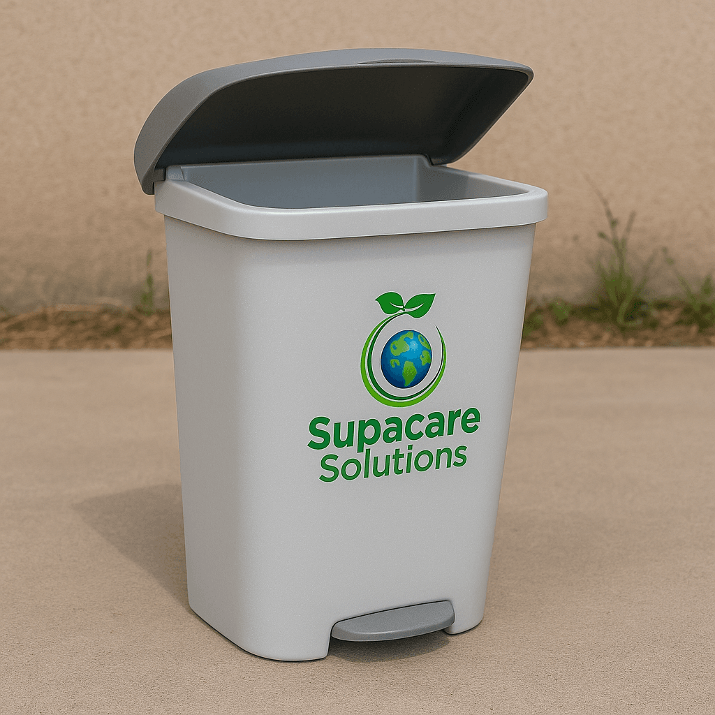 18L sanitary pedal bin branded Supacare Solutions